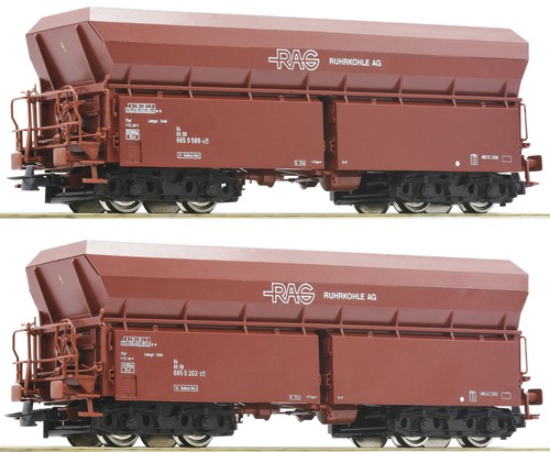 Roco 76058 - 2-tlg. Set #1: Selbstentladewagen, RAG, mit Echtkohle NEUWARE selt | Zustand: Neu
