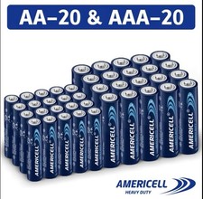 40 Count Battery Combo Pack 20x AA 20x AAA 1.5V Heavy Duty Carbon Zinc Power 0.40 per gallon
