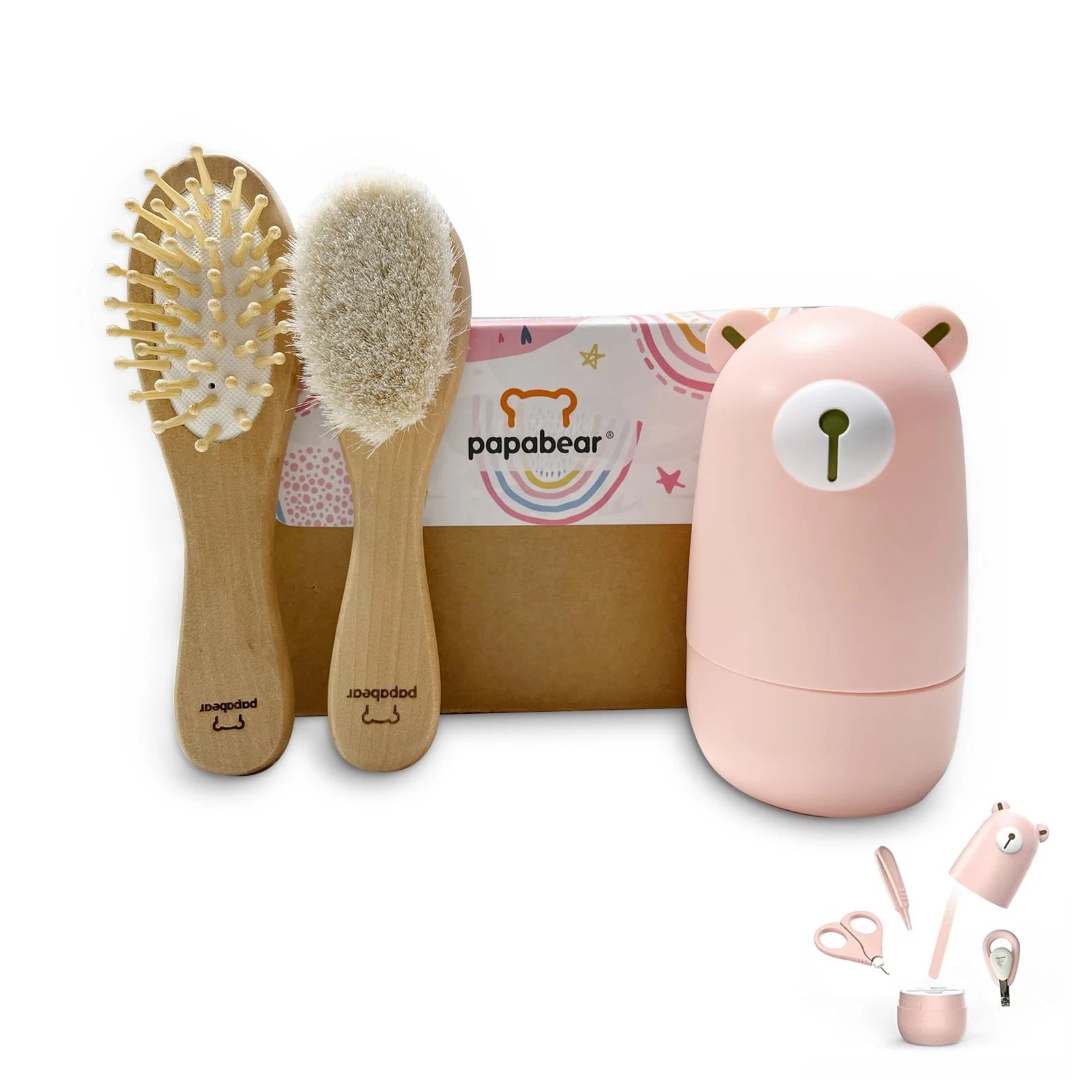Baby Nail Clippers Set with Cute Case, Infant Fingernail and Toenail Pink