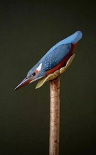 Wooden walking stick hand carved beautiful bird handmade wooden walking cane