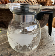 NESCAFE NESTLE World Map Etched Glass Coffee ...
