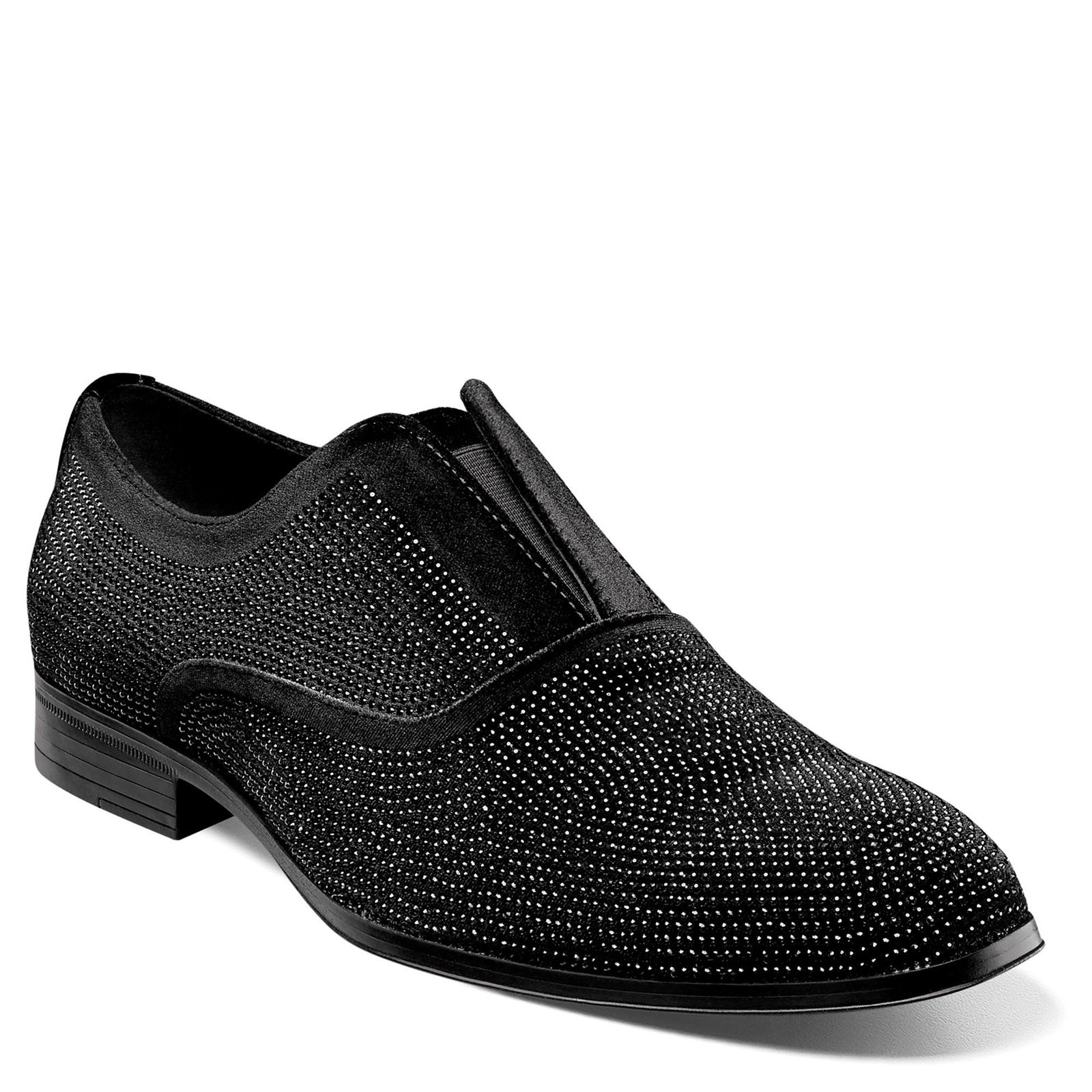 Stacy Adams Shoes Starleigh Rhinestone Plain Toe Slip On Black and Silver Size 11.5 — photo 2
