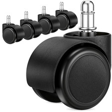 2 Inch Office Chair Casters Wheels Heavy Duty, 5 Pcs Chair Wheel Replacement, Mu
