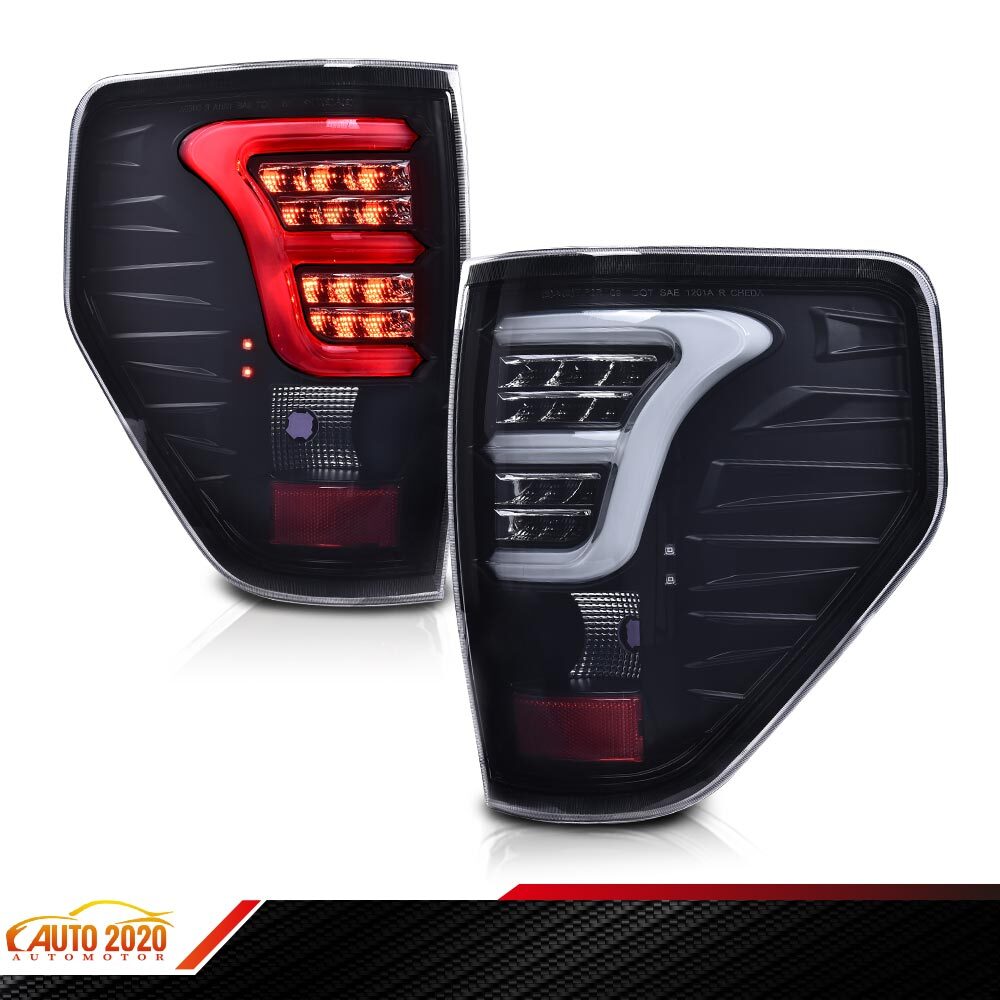 2009-14 Ford F150 LED Smoke Tail Lights Brake Parking Lamps  