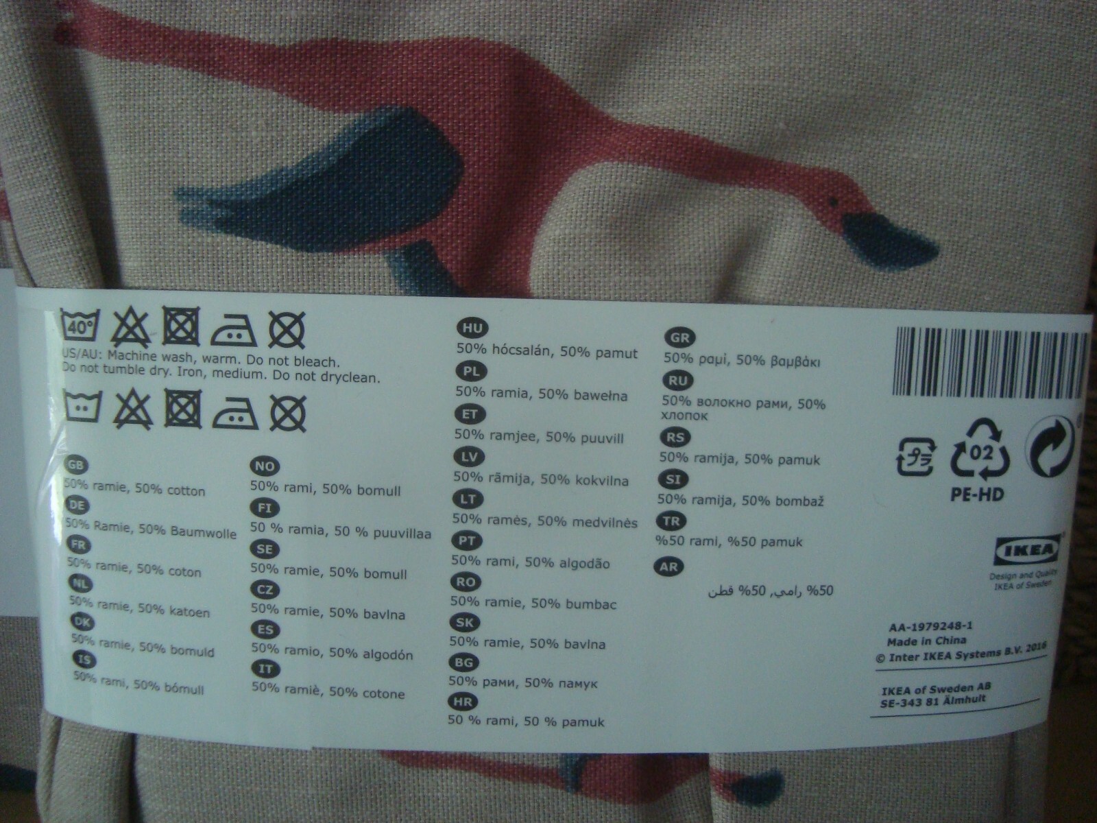 SET OF 2 Birds Pillow Cushion Covers BRAND NEW Ikea Majbritt Bird 20x20