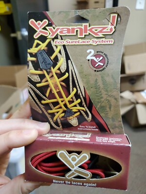 yankz Red Eco SureLace System Never Tie Laces Again! Up to Size 12