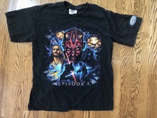 VTG Star Wars Episode 1 Phantom Menace Darth Maul Lee Sport T-Shirt  Large  