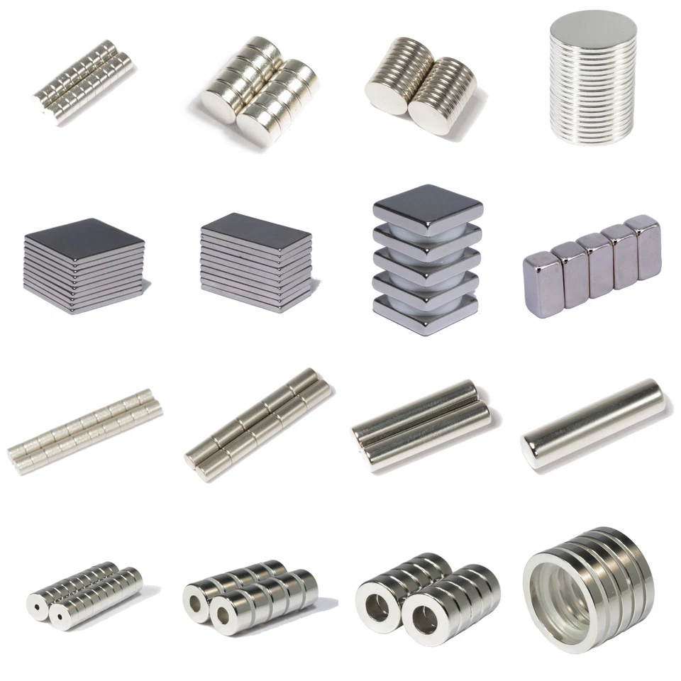 Neodym Magnete N52 Magnet Scheiben Quadermagnete Stabmagnete Würfel Magnetringe