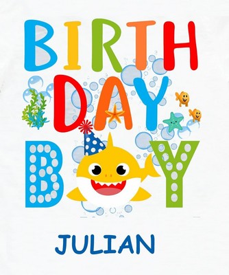 birthday boy baby shark shirt