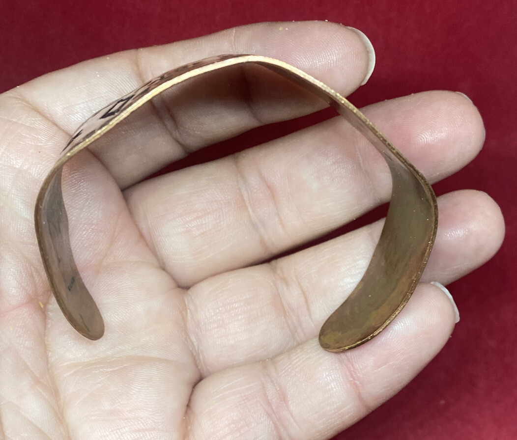 Vintage Solid Copper Bell Trading Native American… - image 6