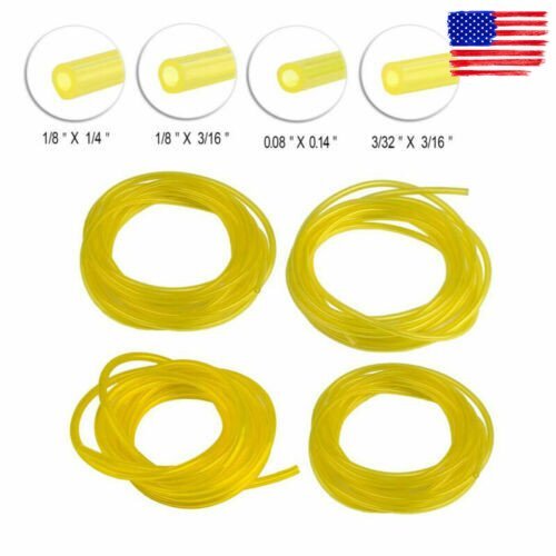 Tubo Carburante Tygon Giallo Trasparente – 10 Piedi, Diametro 1/4″ ID X 3/8″ OD, Per Motori Universali