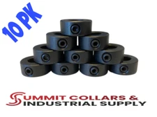 5/16” ID Bore Set Shaft Stop Collar (10 PCS) - Black Oxide Finish