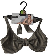 M&S Womens Marks and Spencer Brown Bikini Top Size 34B                        zz