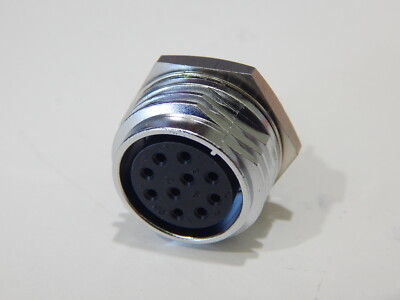 HRS HIROS HR10A - 10 POSITION FEMALE PANEL MOUNT CONNECTOR - USA FAST SHIPPING