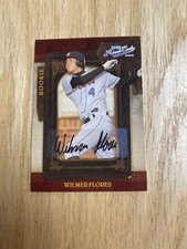 2008 Donruss Playoff Prime Cuts Wilmer Flores Mets Rookie Auto Card #’d 36/249