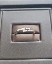 BIRKS ROSEE DU MATIN DIAMOND 18K WHITE GOLD FLEX WRAP RING Size 7.25