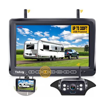 RV Backup Camera Wireless Plug and Play: Pre-Wired for Furrion System Recordi...