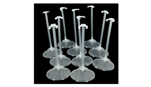 Transparent Stand Support Dolls Mini Display Holder Durable Plastic Reuse 10 Pcs - Bild 1 von 8