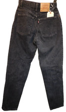 Levis Jeans Womens SIze 8M Black Faded 550 Actual 28x30 VTG USA Made Tapered