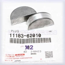 OEM  GENUINE TOYOTA LEXUS ENGINE VALVE COVER BORE CAM PLUG SEMICIRCULAR SET OF 2