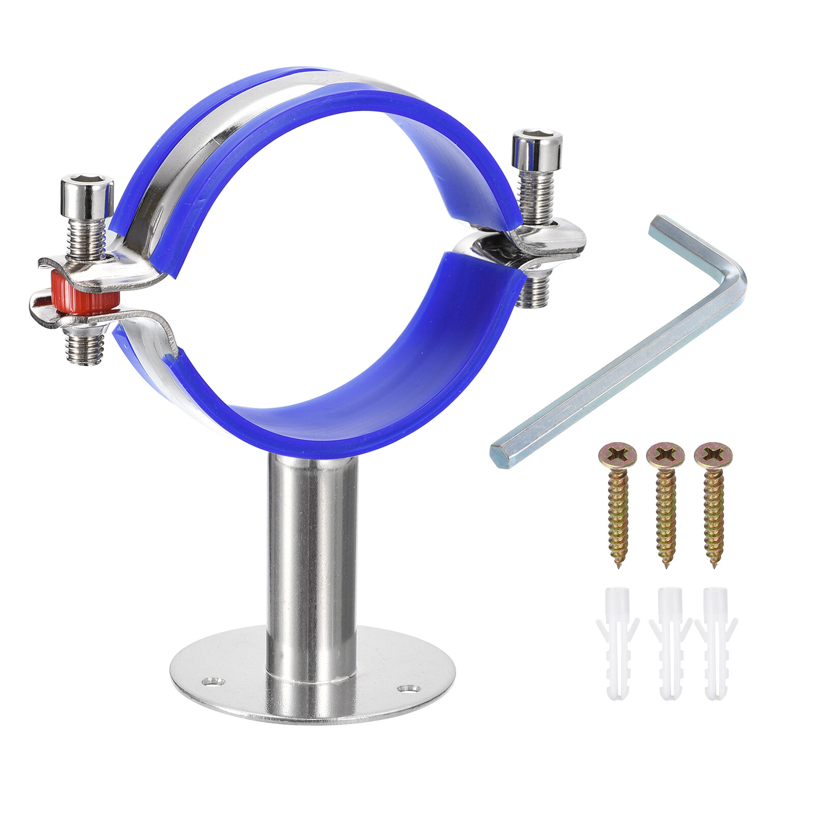 Pipe Supports Adjustable Pipe Bracket Clamp Pipe Strap for 70-76mm Pipe