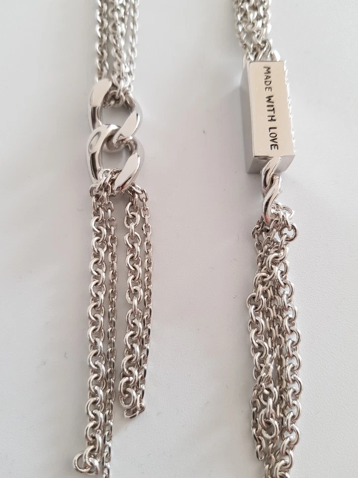 Replay Fransenkette Acciaio Inox Argento RVC249GH Collier A Forma Di Cravatta IN - Immagine 3 di 4