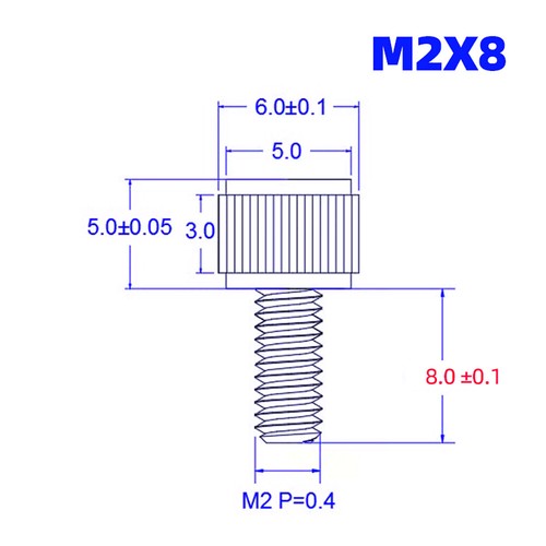 M2 M2,5 Rändelschrauben Schrauben Edelstahl Messschieber Stellschraube 4mm-12mm - Bild 13 von 20