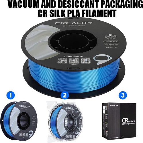 Creality Silk PLA Filament 1,75mm Filament für 3D Drucker mehrfarbig 1kg/Rolle - Bild 35 von 68