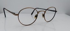 Vintage Fossil Eyewear Straight Six Bronze Oval Metal Sunglasses FRAMES ONLY