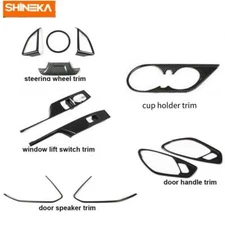 11*Carbon Fiber full interior Door Console Cover Trim for Chevrolet Camaro 2017+