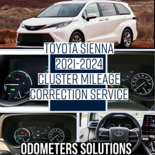 TOYOTA SIENNA 2021-2024 Instrument Cluster Mileage Correction Service