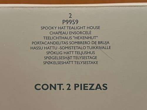 PartyLite Spooky Hat Tealight House Candle Holder P9959 Halloween Witch w/ Box - Picture 2 of 13