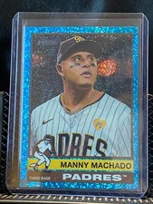 Manny Machado 2025 Topps Heritage - Chrome Light Blue Sparkle  #330 Padres