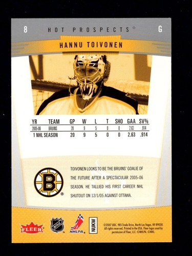 2006-07 Fleer Hot Prospects Base Hockey Cards You Pick #1 - 100 - Picture 17 of 189