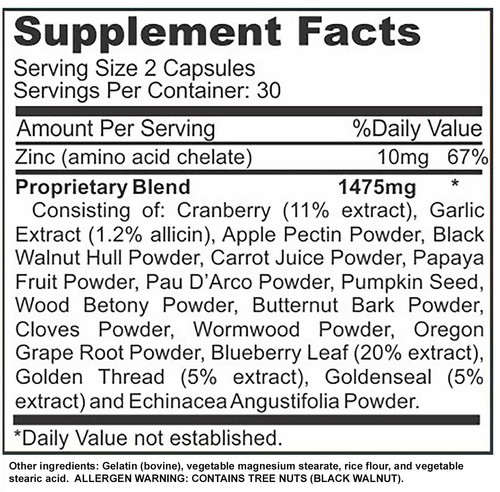 Immune System Booster 1485mg Blend w/ Zinc Echinacea Garlic Supplement - Picture 2 of 2