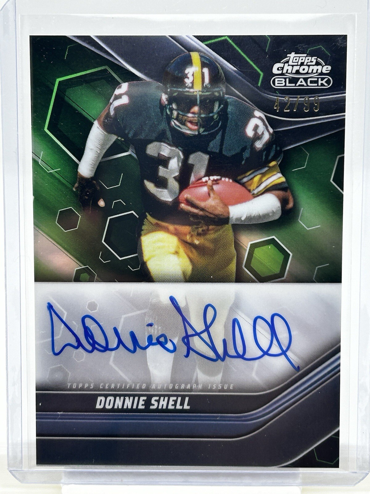 2023 Topps Composite - Topps Chrome Black green Auto /99 #TCBA-DSH Donnie Shell