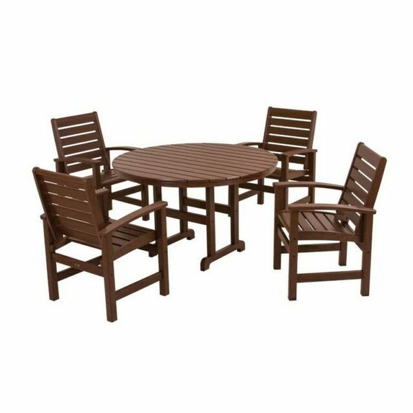POLYWOOD PWS1521MA Signature 5Piece Dining Set, Mahogany for sale