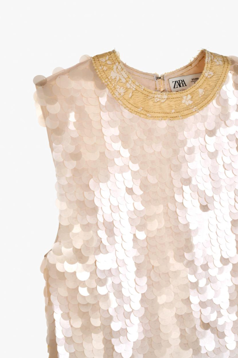 ZARA Sequin Silk Top Tank Sz L Limited Edition BNWT 💕 SOLD OUT image 5