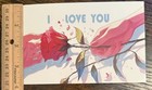 I Love You Red Rose Valentine #4862 Postcard Card Ephemera Journal Scrapbook — photo 3