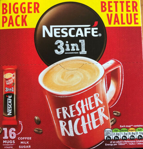 NESCAFE ORIGINAL 3 IN 1  instant coffee free deliver - 93% reduced CO2 Emissions