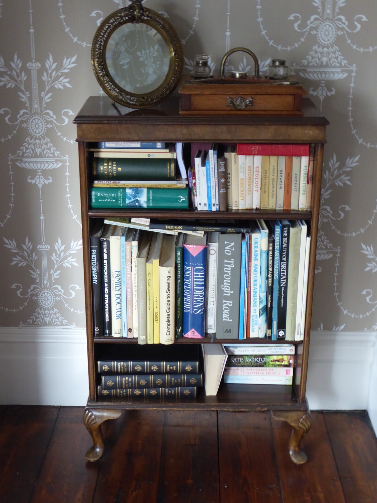 Antique Walnut Low Bookshelf Unit eBay