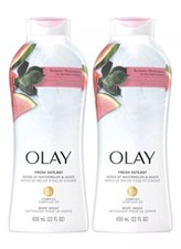 2 X Olay Fresh Outlast Notes Of Watermelon Agave Body Wash B3 Complex 22 Oz Ea