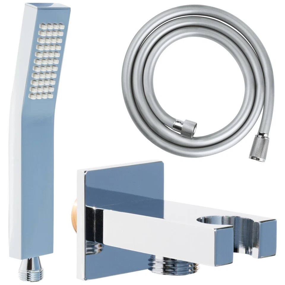 Jowi Handbrausegarnitur Set Brause Schlauch Wandhhalter inkl. Wandanschlussbogen