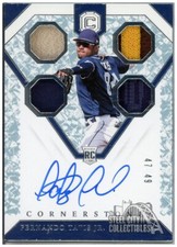 Fernando Tatis Jr 2019 Panini Cornerstones Crystal Auto Patch RC Card #25 47/49