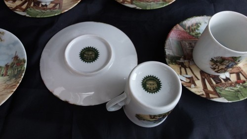 Lot de 6 tasses et soucoupe en porcelaine royal schwabap holland - Foto 3 di 7