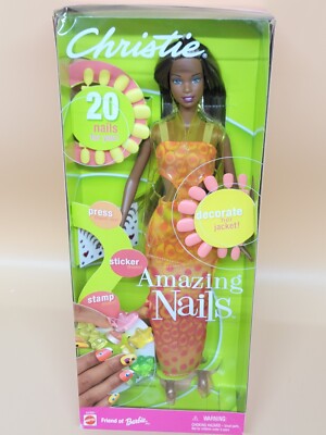 2001 Mattel Barbie Amazing Nails Christie African American 2001 Mattel Barbie Amazing Nails Christie African American