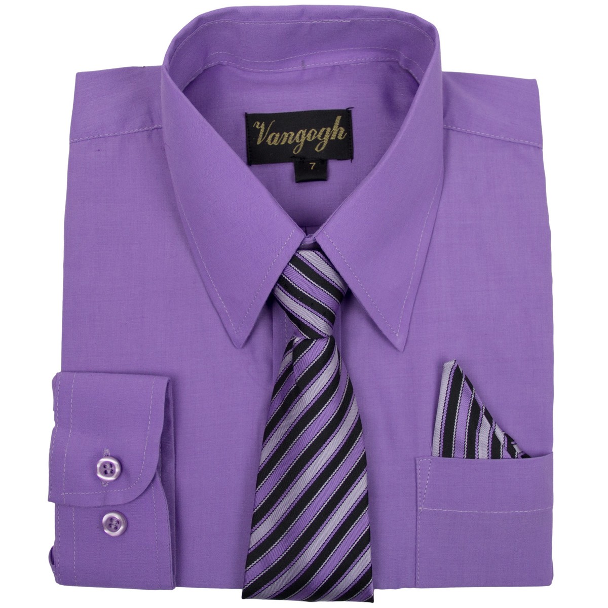 Boys Dress Shirt V2000 with Matching Tie and Hanky New