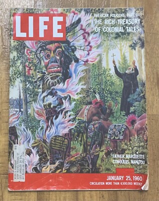 Vintage Life Magazine January 25, 1960 Colonial Folk Tales PONTIAC, Coke & more