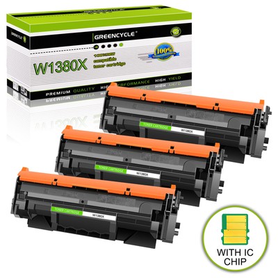 3PK NEW CHIP W1380X Toner Cartridge for 138X HP LaserJet Pro 3001dw MFP 3101fdw