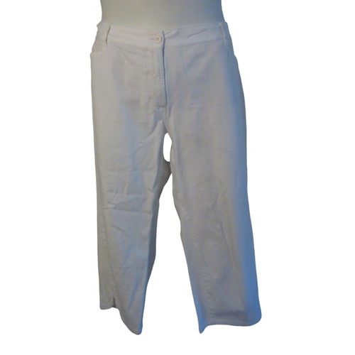 Talbots 18W 18 White Capri Pants Stretch